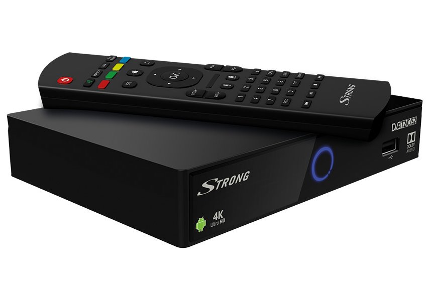 STRONG android box SRT 2401/ 4K Ultra HD/ DVB-S2/T2/C/ H.265/HEVC/ IPTV/ HDMI/ 2x USB/ BT/ LAN/ W-Fi/ Android 7. SRT2401