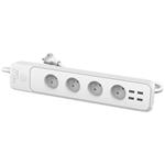 STRONG chytrý Wi-Fi přívod Helo-POWER-4-FR/ tlačítka ON/OFF/ 4x FR zásuvka/ 4x USB/ kompatibilní s Google a Alexa/ bílá