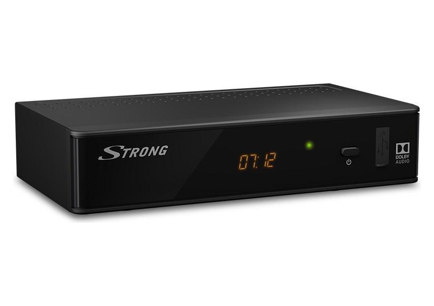 STRONG DVB-T2 přijímač SRT 8211/ Full HD/ H.265/HEVC/ EPG/ USB/ HDMI/ LAN/ SCART/ černý SRT8211