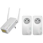 STRONG sada 3 adaptérů Powerline WF 600 TRI FR/ Powerline 600 Mbit/s/ Wi-Fi 300 Mbit/s/ 2x LAN/ bílý PLWF600TRIFR