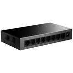 STRONG switch SW8000M/ 8x port Gigabit RJ45/ 10/100/1000 Mb/s/ 16 Gb/s/ Wi-Fi 802.3i/u/ab/x/az/ kovové šasi/ černý