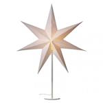 Svietnik na žiarovku E14 s papierovou hviezdou biely, 67x45 cm, vnútorný 8592920094075