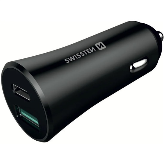 Swissten adaptér QC 3.0 + USB 2,4A 30W B 8595217468306