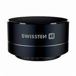 SWISSTEN bluetooth reproduktor, i-METAL, 3W, čierny, regulácia hlasitosti, kovový 52104431