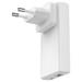 Swissten cestovní adaptér GaN USB-C + USB-A 45w výměnné vidlice (US, EU, UK) bílý 22071320