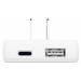 Swissten cestovní adaptér GaN USB-C + USB-A 65w výměnné vidlice (US, EU, UK) bílý 22071420