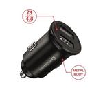 SWISSTEN CL ADAPTÉR 2x USB 4,8A METAL ČERNÝ 20115000