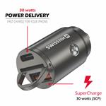 SWISSTEN CL ADAPTÉR POWER DELIVERY USB-C + SUPER CHARGE 3.0 30W NANO STRÍBRNÝ 20111780