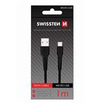 SWISSTEN DATA CABLE USB / MICRO USB TEXTILE 1,2M BLACK 71505520