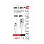 SWISSTEN DATA CABLE USB / USB-C 3.1 1,5M WHITE (7mm) 71504400