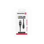 SWISSTEN DATOVÝ KABEL KEVLAR USB / LIGHTNING 1,5 M ANTRACIT 71543010