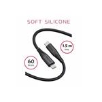 SWISSTEN DATOVÝ KABEL SOFT SILICONE USB-C / USB-C 1,5 M 60W ČERNÝ 71534010