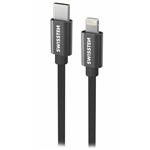 Swissten Datový kabel Textile USB-C / Lightning 0,5 m černý 71521114