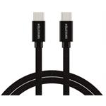Swissten Datový Kabel Textile USB-C / USB-C 3m Černý 71527210
