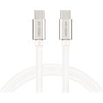 Swissten Datový Kabel Textile USB-C / USB-C 3m Stříbrný 71527211