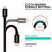 Swissten Datový kabel Textile USB / Lightning 0,5 m černý 71521112