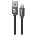 Swissten Datový kabel Textile USB / Lightning 0,5 m černý 71521112
