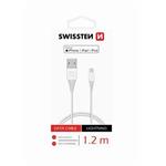 SWISSTEN DATOVÝ KABEL TPE USB / LIGHTNING MFi 1,2 M ČERNÝ 71526501