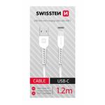 SWISSTEN DATOVÝ KABEL USB/USB-C BÍLÝ 1,2M (SAMOPRODAVAČ) 71506020BOX