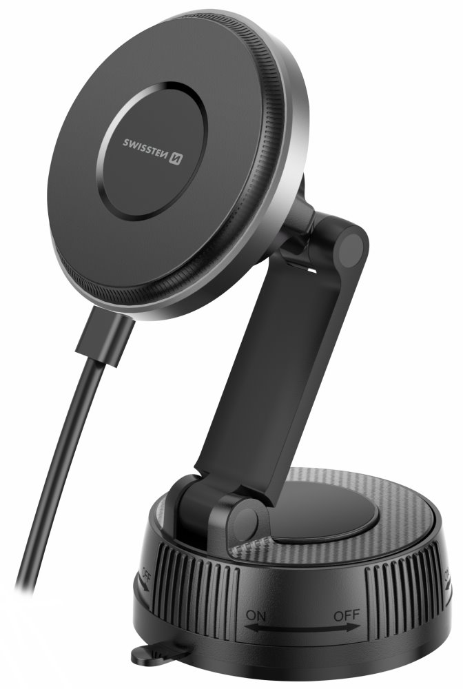 Swissten Držák do auta S-Grip E3 s bezdrátovým nabíjením 15 W / 7,5 W (kompatibilní s MagSafe) 65009912
