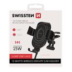 SWISSTEN GRAVITY DRŽÁK DO VENTILACE AUTA S BEZDRÁTOVÝM NABÍJENÍM 15W S-GRIP GW1-AV5 65010608