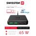 SWISSTEN MINI DESKTOP ADAPTÉR GaN 2x USB-C + 2xUSB 65W POWER DELIVERY ČERNÝ 22057100