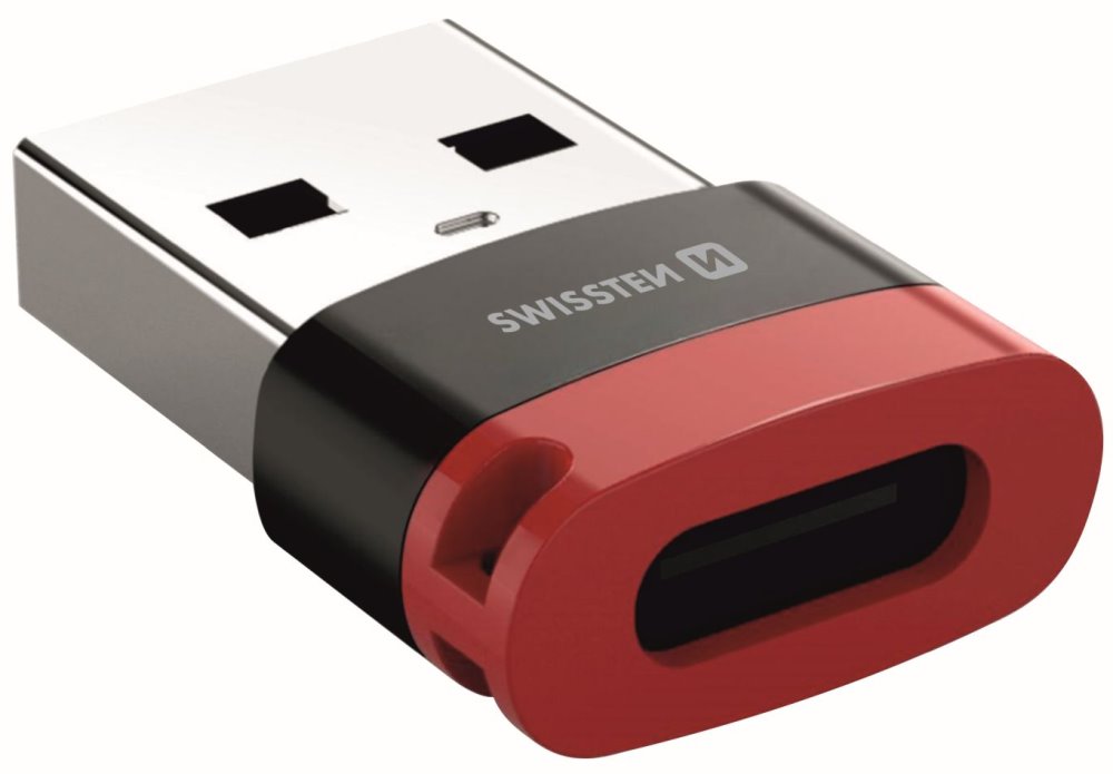 Swissten Nabíjecí Adaptér S Blokací Dat Dataguard USB-A / USB-C Černý 73501221