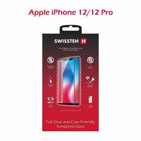 SWISSTEN OCHRANNÉ SKLO CASE FRIENDLY APPLE IPHONE 12/12 Pro ČERNÉ 54501776