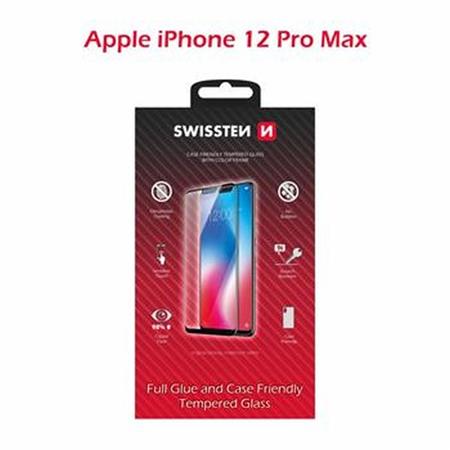 SWISSTEN OCHRANNÉ SKLO CASE FRIENDLY APPLE IPHONE 12 Pro Max ČERNÉ 54501777