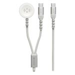 Swissten opletený magnetický kabel 2v1 pro apple watch a usb-c, usb-c 1.2 m bílý 22065504