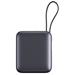 Swissten Power bank 10000 mAh s integrovanými kabely - USB-C, A, Lightning / vesmírně stříbrná 22013939