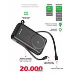 SWISSTEN POWER BANK 20000 mAh PD 20W S INTEGROVANÝMI KABELY USB-C A LIGHTNING (kompatibilní s MagSafe) 22013934