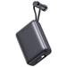Swissten Power bank 20000 mAh s integrovanými kabely - USB-C, A, Lightning / vesmírně stříbrná 22013945