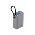 SWISSTEN POWER BANK CESTOVNÍ 25000 mAh (96.25Wh) 100W S INTEGROVANÝM KABELEM USB-C ŠEDÁ 22013977