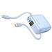 Swissten Power Bank Space 10000 mAh S Integrovanými Kabely USB-C A Lightning Modrá 22013984