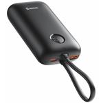 Swissten Power bank VOLTBOX 35W 10000 mAh s integrovanými kabely - USB-C, A, Lightning / černá 22013936