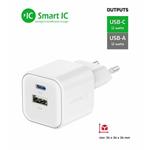 SWISSTEN SÍŤOVÝ ADAPTÉR 12W 1x USB-C + 1x USB-A BÍLÝ 22071500