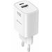 Swissten Síťový Adaptér Edge GaN 1x USB-C PD 20W + 1x USB-A 18W QC Bílý 22071713