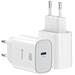 Swissten Síťový Adaptér Edge GaN 1x USB-C PD 20W Bílý 22071711