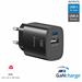 Swissten Síťový Adaptér Edge GaN 1x USB-C PD 25W + 1x USB-A 18W QC Černý 22071714