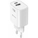 Swissten Síťový Adaptér Edge GaN 1x USB-C PD 35W + 1x USB-A 18W QC Bílý 22071717