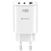 Swissten Síťový Adaptér Edge GaN 2x USB-C PD 65W + 1x USB-A 18W QC Bílý 22071720