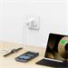 Swissten Síťový Adaptér Edge GaN 2x USB-C PD 65W + 1x USB-A 18W QC, Pro UK Zásuvku Bílý 22045103