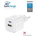 SWISSTEN SÍŤOVÝ ADAPTÉR GaN 1x USB-C 20W PD A 1x USB-A 18W QC BÍLÝ 22071100