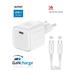 SWISSTEN SÍŤOVÝ ADAPTÉR GaN 1x USB-C 20W POWER DELIVERY BÍLÝ + DATOVÝ KABEL USB-C/USB-C 1,2 M BÍLÝ 22070120