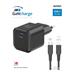 SWISSTEN SÍŤOVÝ ADAPTÉR GaN 1x USB-C 35W POWER DELIVERY ČERNÝ + DATOVÝ KABEL USB-C/LIGHTNING 1,2 M ČERNÝ 22070250