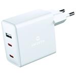SWISSTEN SÍŤOVÝ ADAPTÉR GaN 2x USB-C + 1xUSB 70W 22054100