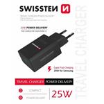 SWISSTEN SÍŤOVÝ ADAPTÉR PD 25W PRO IPHONE A SAMSUNG ČERNÝ 22060400