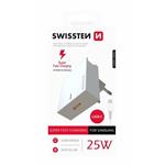 SWISSTEN SÍŤOVÝ ADAPTÉR PRO SAMSUNG SUPER FAST CHARGING 25W + DATOVÝ KABEL USB-C/USB-C 1,2 M BÍLÝ 22050200