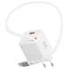 Swissten Síťový Adaptér Slidecharge GaN 30W, 1x USB-A 18W Se Zatahovacím USB-C Kabelem 0,75m Bílý 22070203